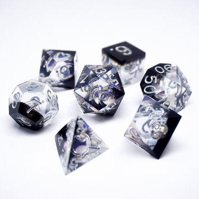 Grünes Resin-Digitalwürfel-Set - Vielseitiges Tablet-Spielwürfel#rpg#dnd#coc