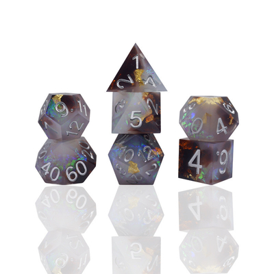 Grünes Resin-Digitalwürfel-Set - Vielseitiges Tablet-Spielwürfel#rpg#dnd#coc