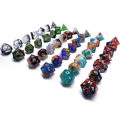 Grünes Resin-Digitalwürfel-Set - Vielseitiges Tablet-Spielwürfel#rpg#dnd#coc