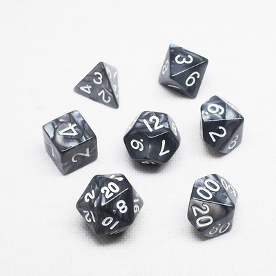 Poly Color Harz Würfel Set#Rpg#Dnd#Coc Marmor Muster Preminum und Luxus