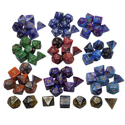 Poly Color Harz Würfel Set#Rpg#Dnd#Coc Marmor Muster Preminum und Luxus