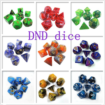 Poly Color Harz Würfel Set#Rpg#Dnd#Coc Marmor Muster Preminum und Luxus