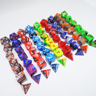 Poly Color Harz Würfel Set#Rpg#Dnd#Coc Marmor Muster Preminum und Luxus