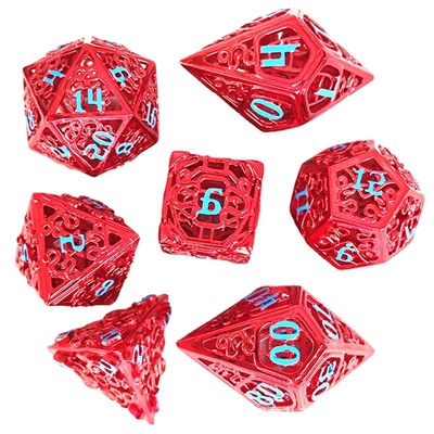 Chongtian Schlange Hohlmetall Würfel Satz Multi-faceted Tischspiel #Dnd#Rpg#Coc