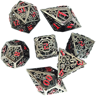 Chongtian Schlange Hohlmetall Würfel Satz Multi-faceted Tischspiel #Dnd#Rpg#Coc