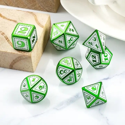 Green Dragon Scale Metal Dice Set Vielfältiges Brettspiel Dragon And Dungeon#Dnd#Coc
