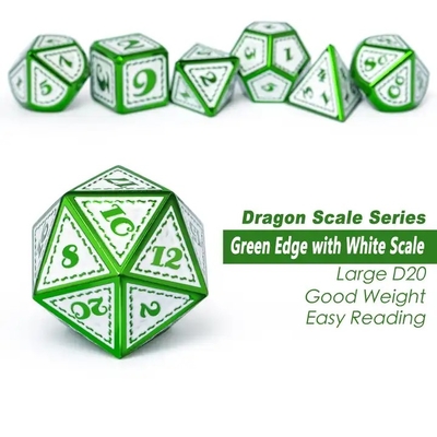 Green Dragon Scale Metal Dice Set Vielfältiges Brettspiel Dragon And Dungeon#Dnd#Coc