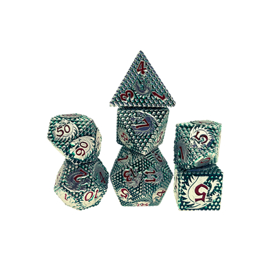 Folklorische -Skalen Metall Würfel Multi -Noodle Brettspiel-Set#Dnd#Rpg#Coc