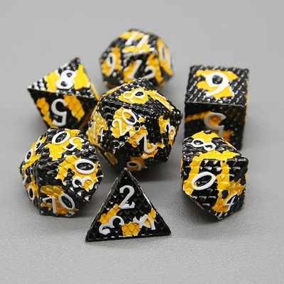 Python Texture Metal Dice Set Multi Face Desktop Spiel#Dnd#Coc