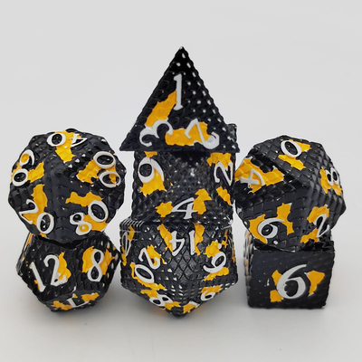 Python Texture Metal Dice Set Multi Face Desktop Spiel#Dnd#Coc
