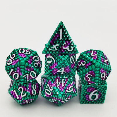 Python Texture Metal Dice Set Multi Face Desktop Spiel#Dnd#Coc