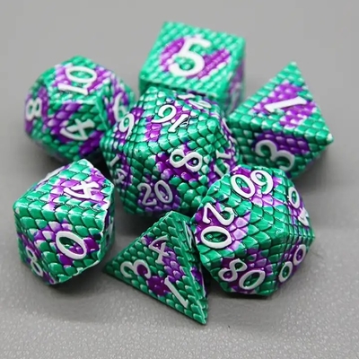 Python Texture Metal Dice Set Multi Face Desktop Spiel#Dnd#Coc