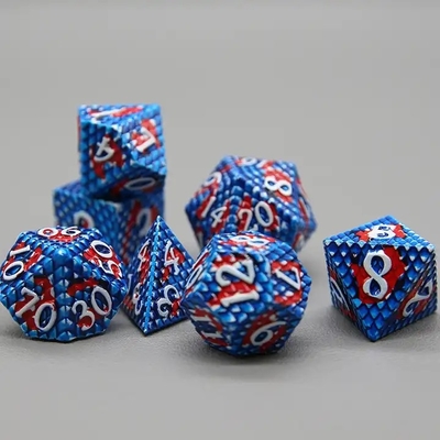Python Texture Metal Dice Set Multi Face Desktop Spiel#Dnd#Coc