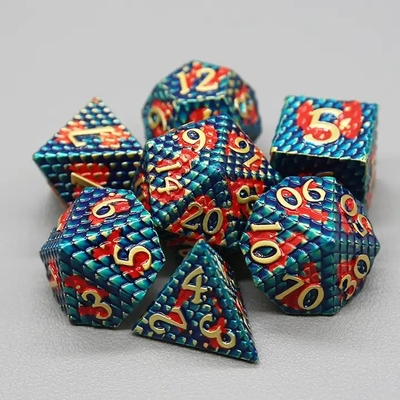 Python Texture Metal Dice Set Multi Face Desktop Spiel#Dnd#Coc