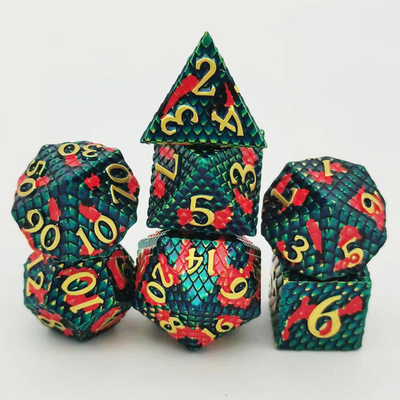 Python Texture Metal Dice Set Multi Face Desktop Spiel#Dnd#Coc