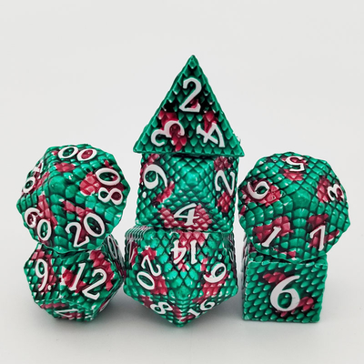Python Texture Metal Dice Set Multi Face Desktop Spiel#Dnd#Coc