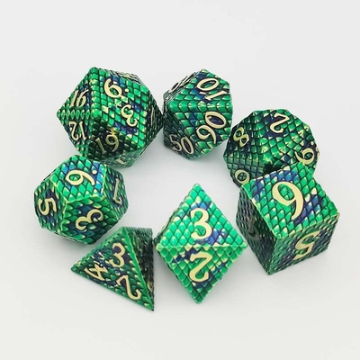 Python Texture Metal Dice Set Multi Face Desktop Spiel#Dnd#Coc