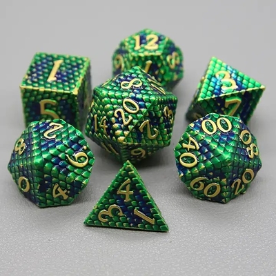 Python Texture Metal Dice Set Multi Face Desktop Spiel#Dnd#Coc