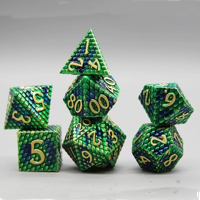 Python Texture Metal Dice Set Multi Face Desktop Spiel#Dnd#Coc