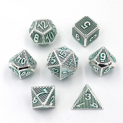 Vertikales Metall-Multi-Face Würfel-Desktop-Spiel Dnd Rpg Coc Bronze Farbe