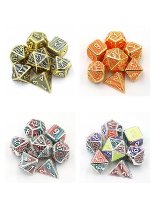 Digital Metal RPG Würfel Farbe Vertikaler Streifen Dnd Coc Luxus Stil