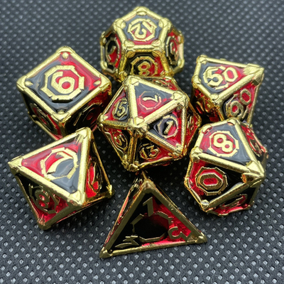 Desktop-Spiel Metal Multi Face RPG Würfel-Set Dnd Coc Mehrfarbig
