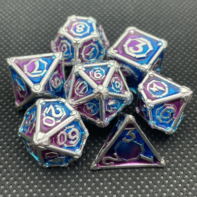 Desktop-Spiel Metal Multi Face RPG Würfel-Set Dnd Coc Mehrfarbig