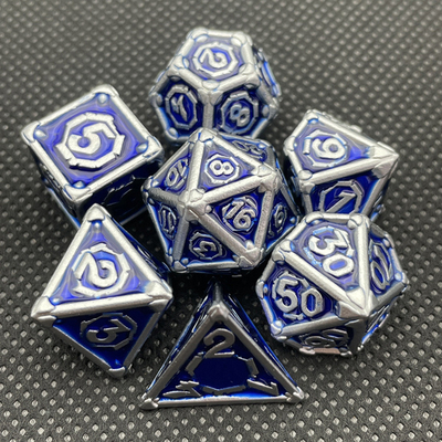 Customized Metal Multi-Face Dice Dnd Rpg Coc Desktop Spiel Portable