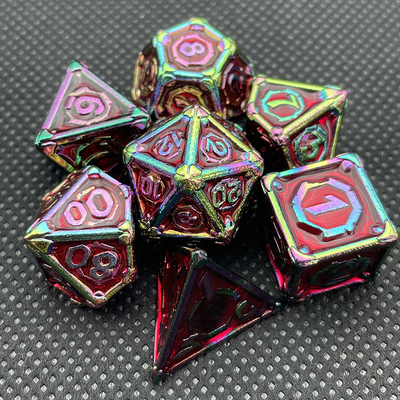 Customized Metal Multi-Face Dice Dnd Rpg Coc Desktop Spiel Portable