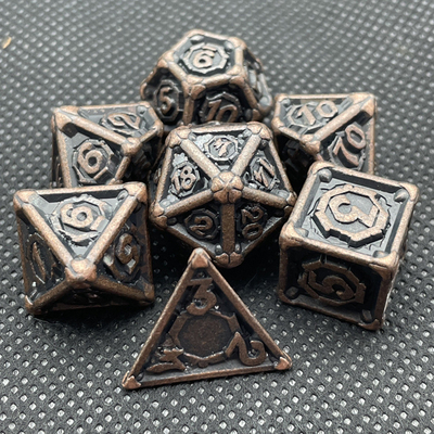 Customized Metal Multi-Face Dice Dnd Rpg Coc Desktop Spiel Portable
