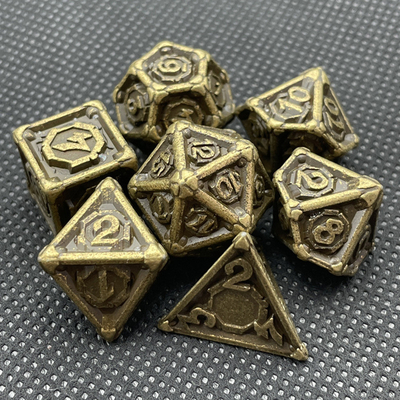 Customized Metal Multi-Face Dice Dnd Rpg Coc Desktop Spiel Portable