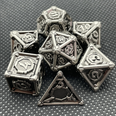 Customized Metal Multi-Face Dice Dnd Rpg Coc Desktop Spiel Portable