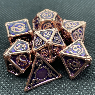 Customized Metal Multi-Face Dice Dnd Rpg Coc Desktop Spiel Portable