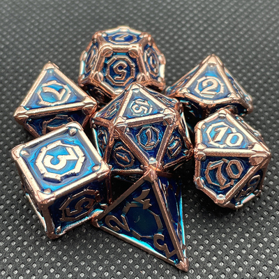 Customized Metal Multi-Face Dice Dnd Rpg Coc Desktop Spiel Portable