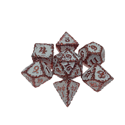 White Tree Vine Metal Multi Face Würfel Set Desktop Spiel#Dnd#Rpg#Coc