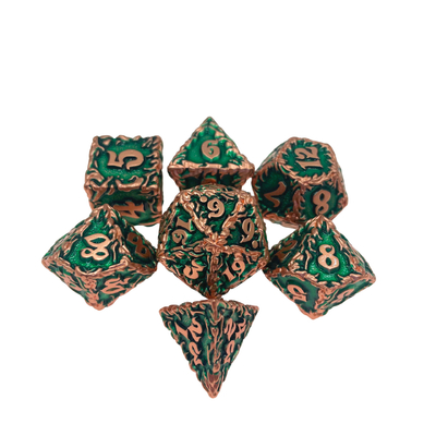 White Tree Vine Metal Multi Face Würfel Set Desktop Spiel#Dnd#Rpg#Coc