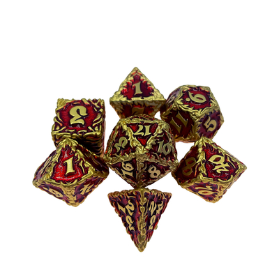 White Tree Vine Metal Multi Face Würfel Set Desktop Spiel#Dnd#Rpg#Coc