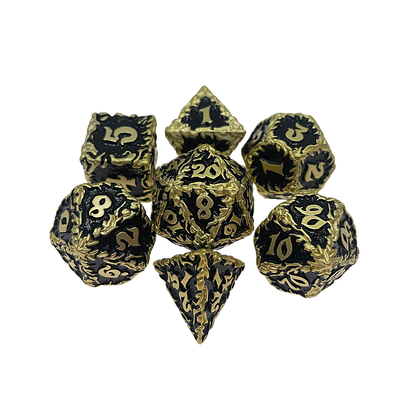 White Tree Vine Metal Multi Face Würfel Set Desktop Spiel#Dnd#Rpg#Coc
