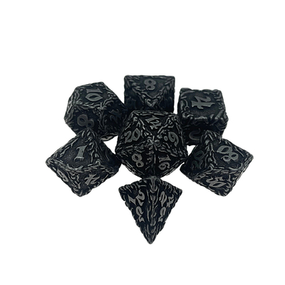 White Tree Vine Metal Multi Face Würfel Set Desktop Spiel#Dnd#Rpg#Coc
