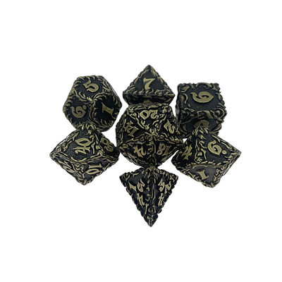 White Tree Vine Metal Multi Face Würfel Set Desktop Spiel#Dnd#Rpg#Coc