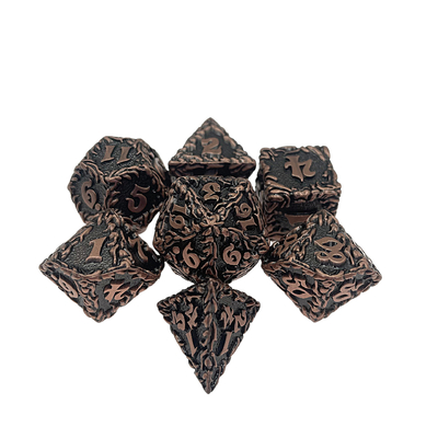 White Tree Vine Metal Multi Face Würfel Set Desktop Spiel#Dnd#Rpg#Coc