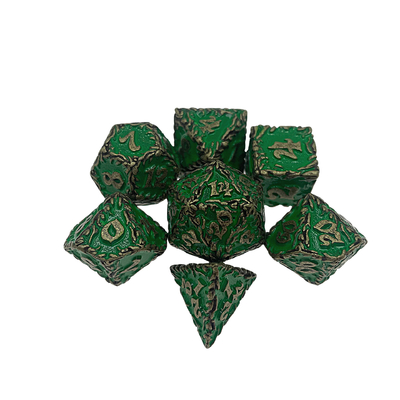 White Tree Vine Metal Multi Face Würfel Set Desktop Spiel#Dnd#Rpg#Coc