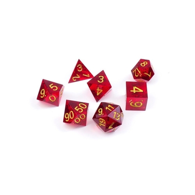Roter Granatapfel natürliche Harz Würfel Set Desktop-Spiel bevorzugte magische Domäne Abenteuer DND Würfel