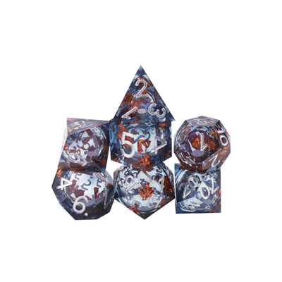 Graue Folie Gold Naturharz vielseitiges Desktop-Spiel Dice Border Gate