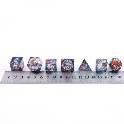 Graue Folie Gold Naturharz vielseitiges Desktop-Spiel Dice Border Gate