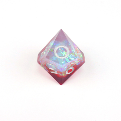 Weiß plus roter Erz harz Desktop-Spiel Würfel-Set dnd Würfel