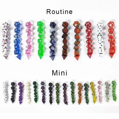 Süßigkeiten Farbe Mini-Harz Desktop-Spiel Würfel-Set