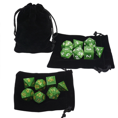 Grüner Marmor aus Naturharz RPG Würfel Multi - Noodle Dnd Würfel Set