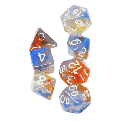 Zwei Rauchstränge zusammengefügt Resin RPG Würfel Desktop-Spiel Würfel Set