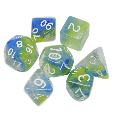 Zwei Rauchstränge zusammengefügt Resin RPG Würfel Desktop-Spiel Würfel Set